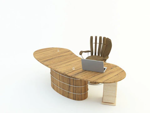 Office secretary desk 3D Model