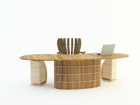 Office secretary desk 3D 모델