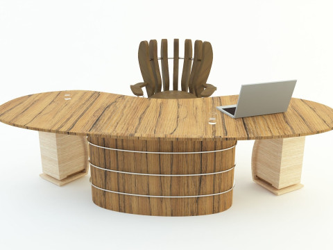 Office secretary desk 3D 모델