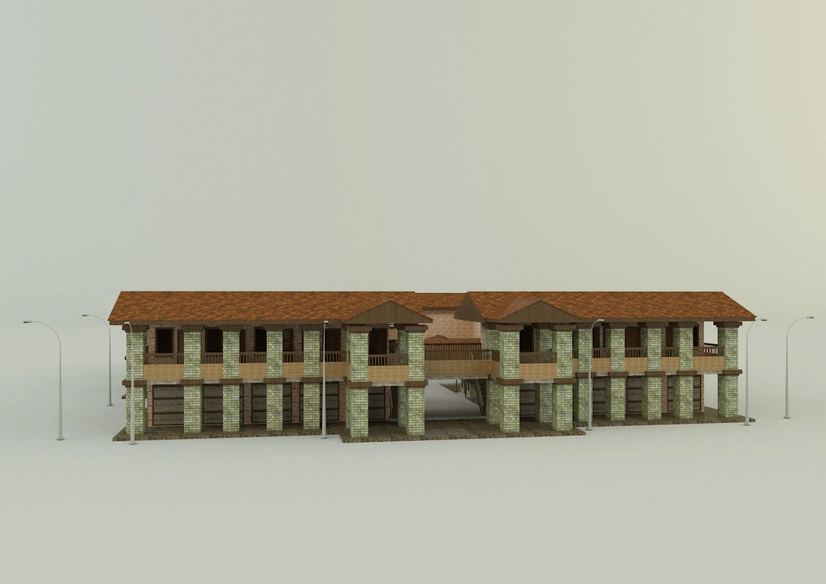 Passenger hotel 3d 3D Model .c4d .max .obj .3ds .fbx .stl .blend 