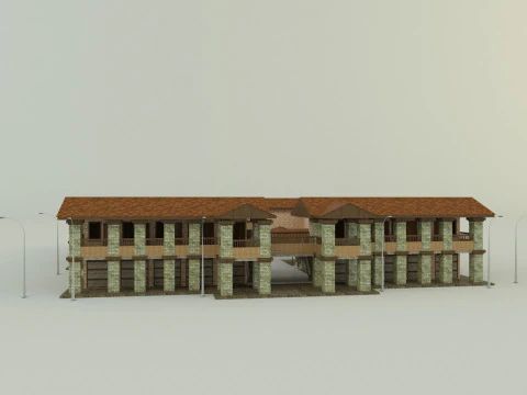 여객 호텔 3d 3D 모델