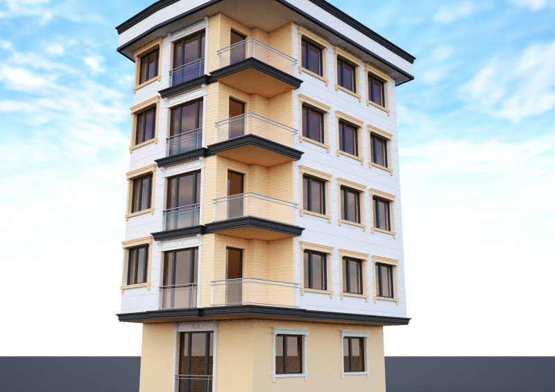Ornate building 5 3D Модель .c4d .max .obj .3ds .fbx .stl .blend 