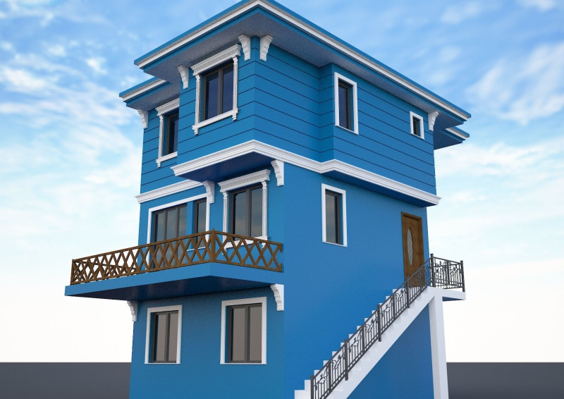 Ornate building 6 3D Model .c4d .max .obj .3ds .fbx .stl .blend 