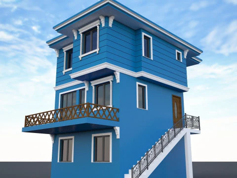 Edificio adornado 6 Modelo 3D