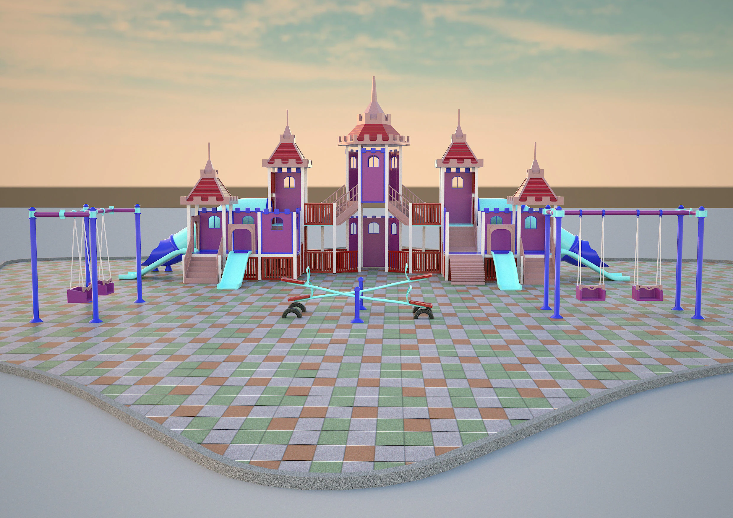 Playground 3D Model .c4d .max .obj .3ds .fbx .stl .blend