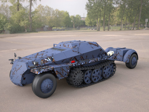 Replica SDKFZ 250 military vehicle 3D-Modell