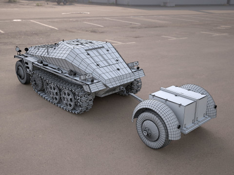 Replica SDKFZ 250 military vehicle 3D-Modell