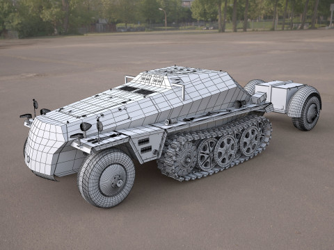 Replica SDKFZ 250 military vehicle 3D-Modell