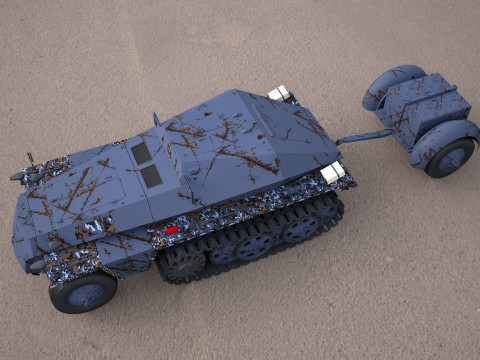 Replica SDKFZ 250 military vehicle 3D-Modell