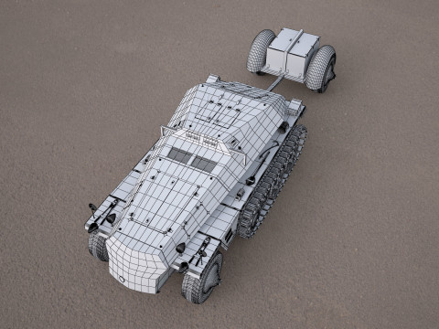 Replica SDKFZ 250 military vehicle 3D-Modell