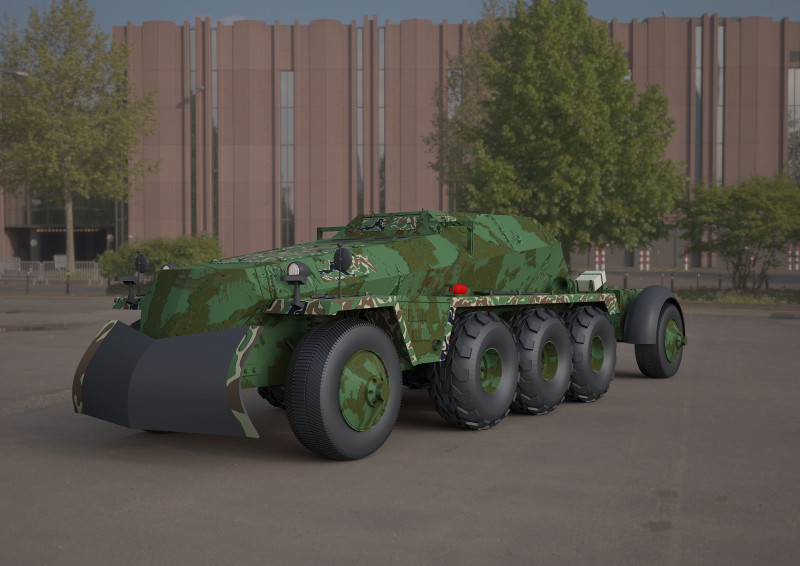 Replica SDKFZ 250 military vehicle 3d tire Model 3D .c4d .max .obj .3ds .fbx .stl .blend