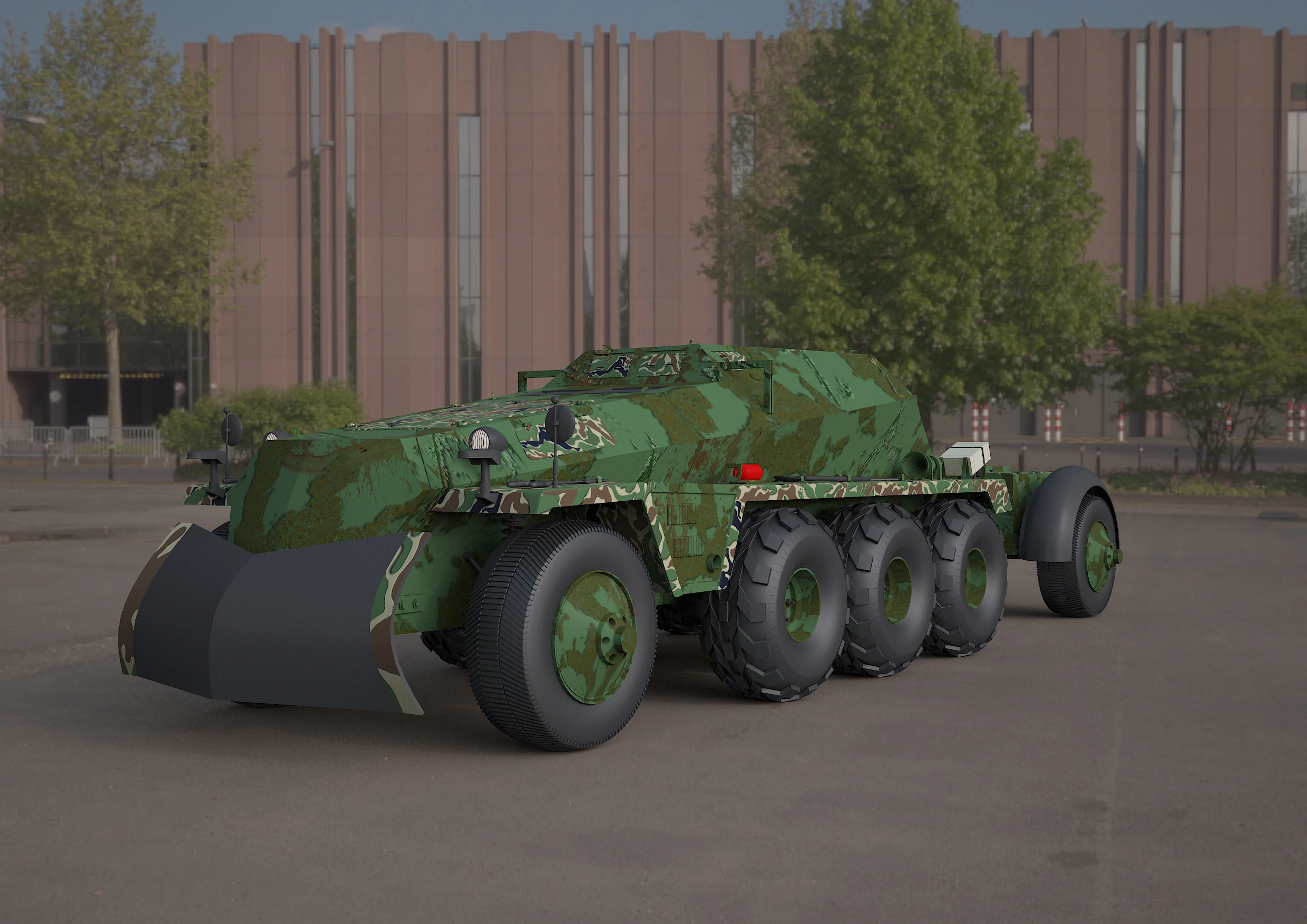 Replica SDKFZ 250 military vehicle 3d tire 3D Model .c4d .max .obj .3ds .fbx .stl .blend 