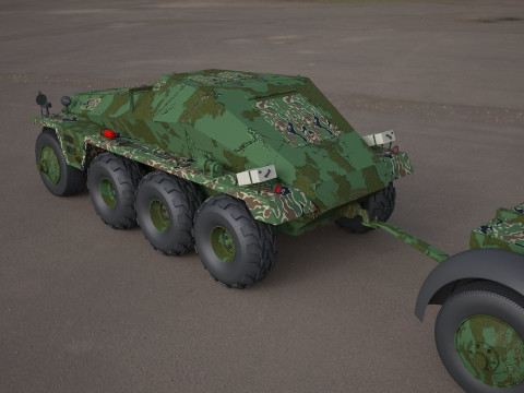 Replica SDKFZ 250 military vehicle 3d tire Model 3D