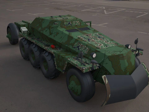 Replica SDKFZ 250 military vehicle 3d tire 3D Model