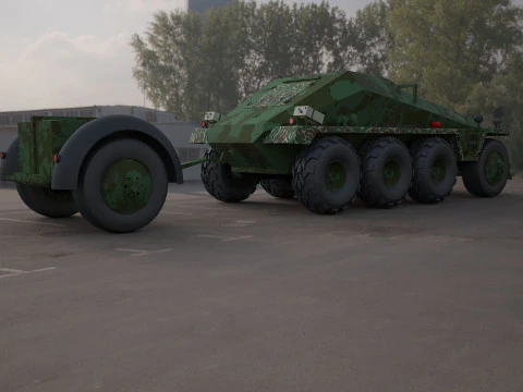 Replica SDKFZ 250 military vehicle 3d tire 3D Model