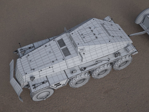 Replica SDKFZ 250 military vehicle 3d tire Model 3D