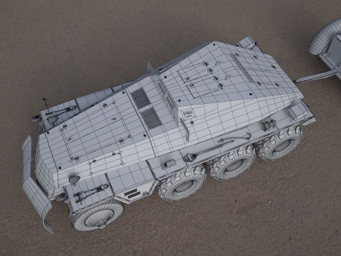 Replica SDKFZ 250 military vehicle 3d tire 3D Model