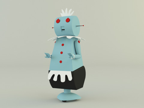 Maid robot rose Modelo 3D