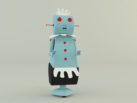 Maid robot rose 3D Модель