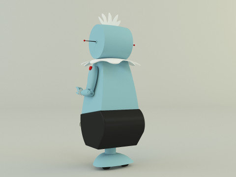 Maid robot rose 3D Модель