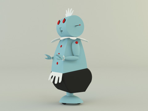 Maid robot rose 3D Модель
