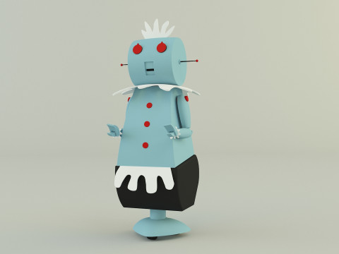 Maid robot rose 3D Модель