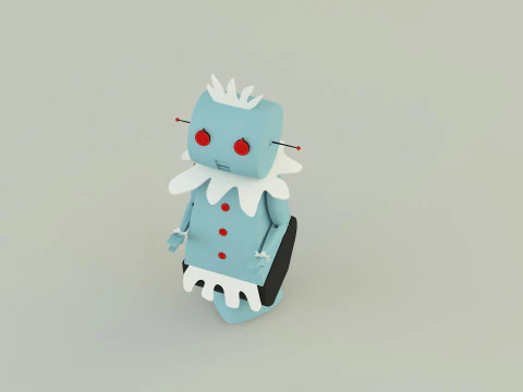 La cameriera robot si alz&ograve; Modello 3D