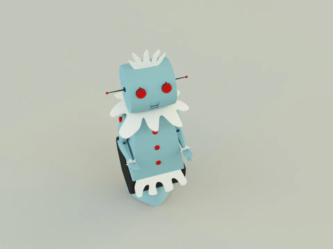 La cameriera robot si alz&ograve; Modello 3D