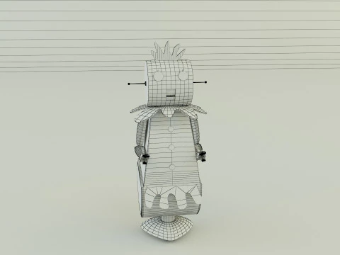 La cameriera robot si alz&ograve; Modello 3D