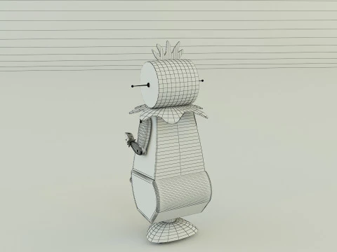 La cameriera robot si alz&ograve; Modello 3D