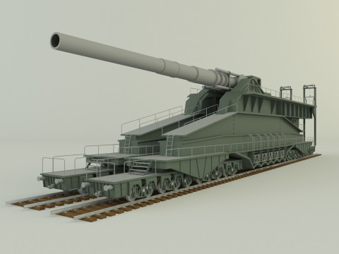 Schwerer Gustav 3D Model