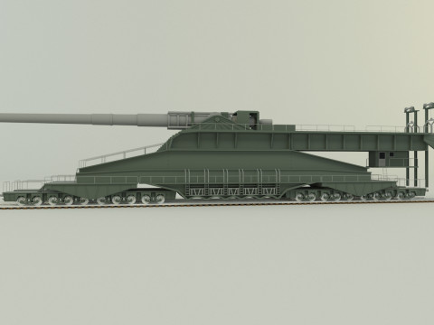 Schwerer Gustav 3D Модель