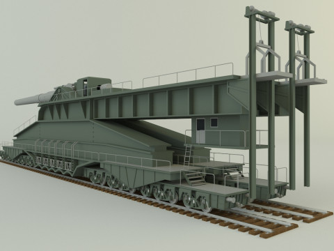 Schwerer Gustav 3D Модель
