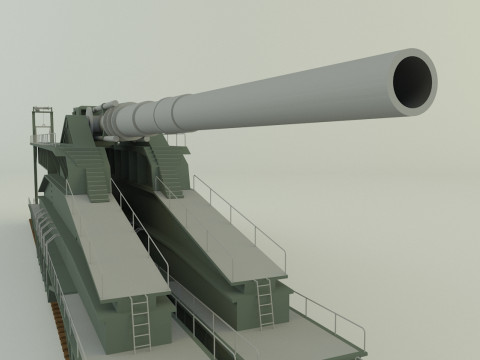 Schwerer Gustav 3D Модель