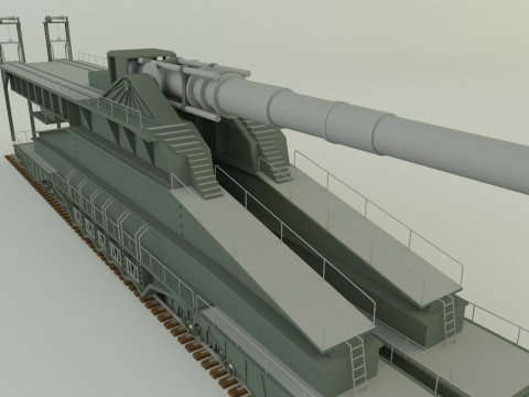 Schwerer Gustav 3D Модель