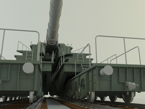 Schwerer Gustav 3D Модель