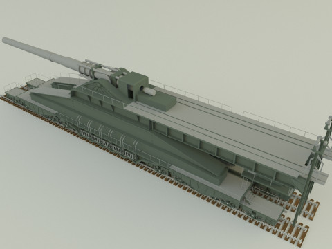 Schwerer Gustav 3D Модель