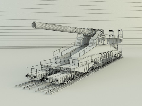 Schwerer Gustav 3D Модель
