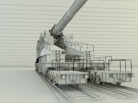 Schwerer Gustav 3D Модель
