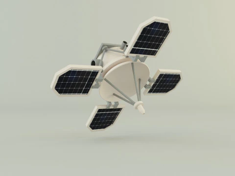 小型通信衛星 3Dモデル