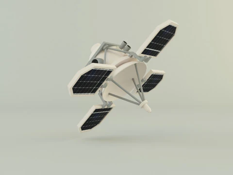 Small communications satellite 3D Model