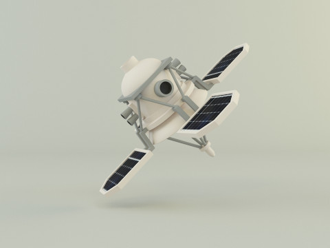 Small communications satellite 3D Model