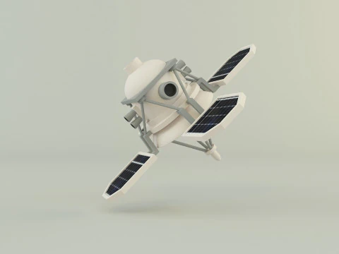 Small communications satellite 3D Model