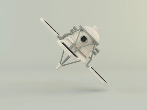 Small communications satellite 3D Model