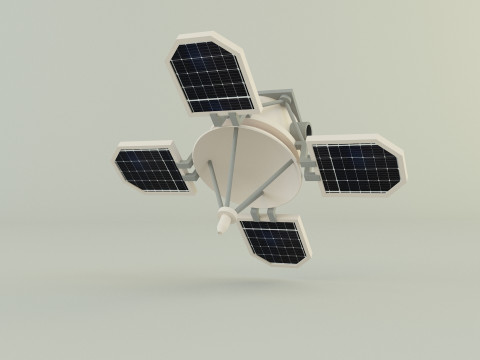Small communications satellite 3D Model