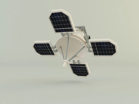 Small communications satellite 3D Model