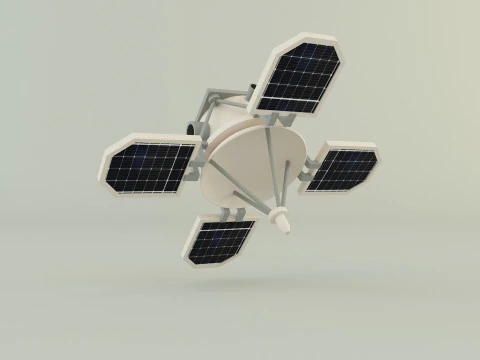Small communications satellite 3D Model