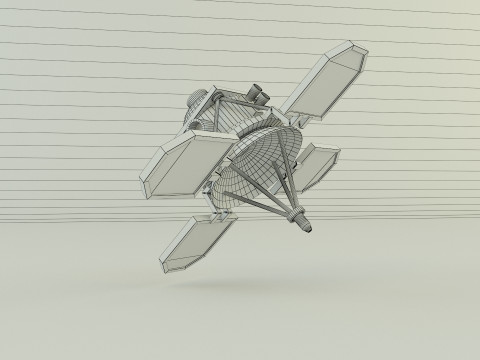 Small communications satellite 3D Model
