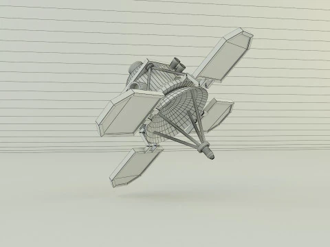 Small communications satellite 3D Model