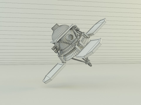 Small communications satellite 3D Model
